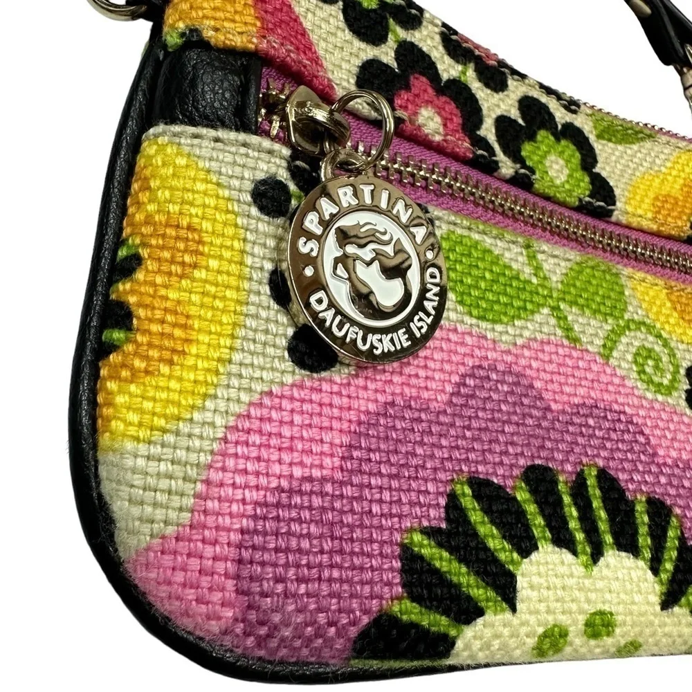 Spartina 449 Bright Floral Jute Wristlet